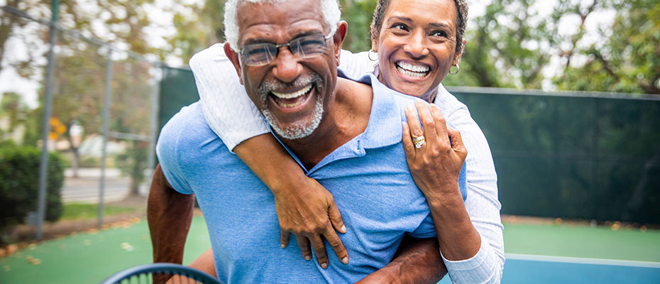 Healthy senior couple