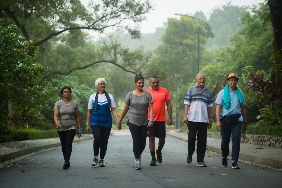 group walking