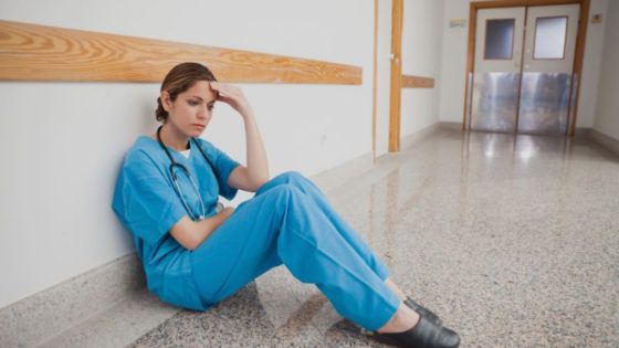 worried nurse caregiver