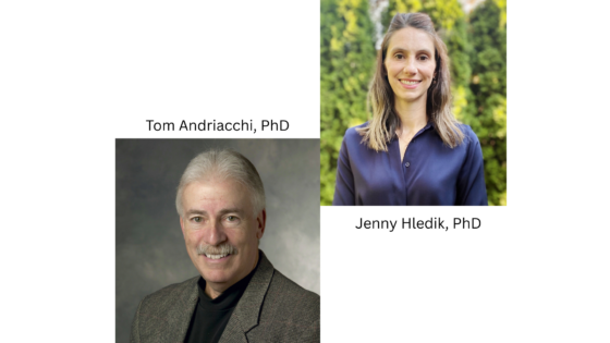 Drs. Jenny Hledik and Tom Andriacchi