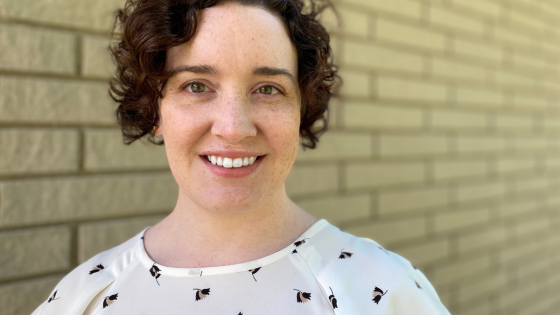 Amanda Montague of Carleton University discussing social connection, loneliness, and community-based aging research for older adults