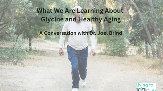 Older adult jogging on a forest trail illustrating healthy aging and vitality. Featured image for a conversation with Dr. Joel Brind about glycine, inflammation, and healthy aging.
